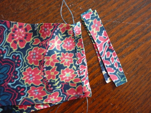 sew seam and trim seam allowances
