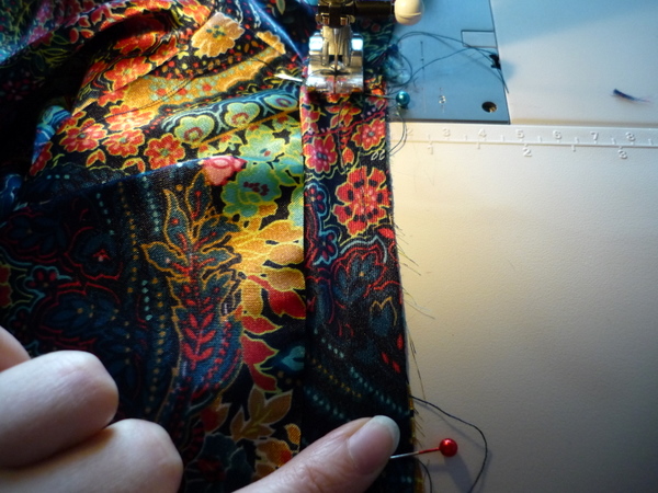 sew binding to neckline