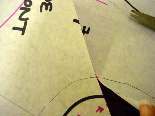 snip into the seam allowance just before the end of the last cutting line
