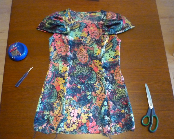 the blouse so far, just needs to be hemmed!