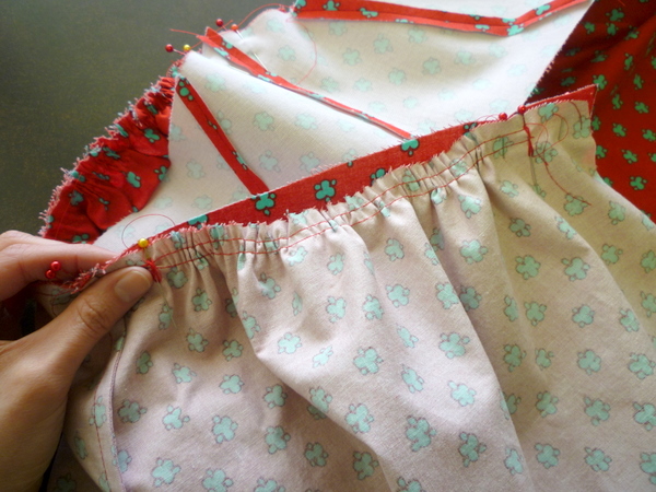 pin skirt together