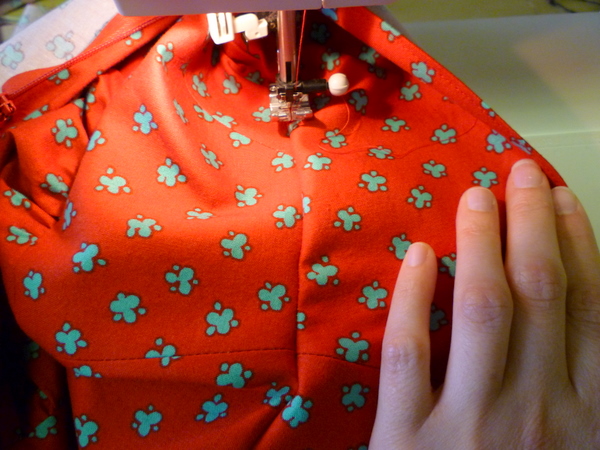 understitching the facing