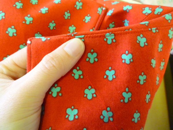 understitch as close as you can to the corner
