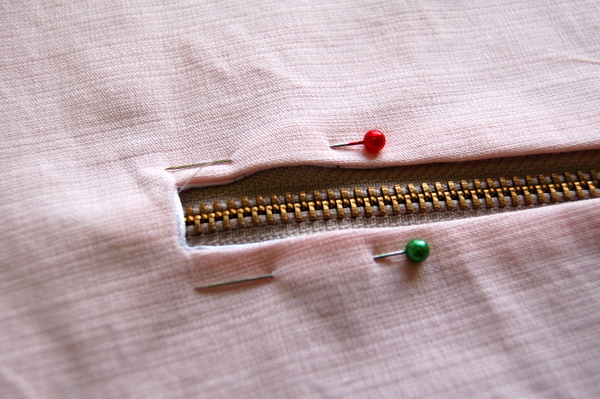 close-up of zipper