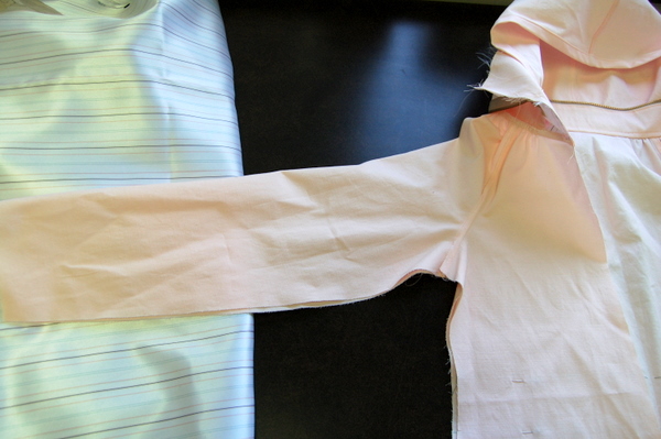 fold jacket as shown, right sides together