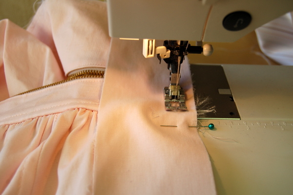 sew placket to jacket