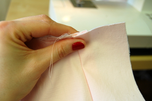 press seam allowances towards placket
