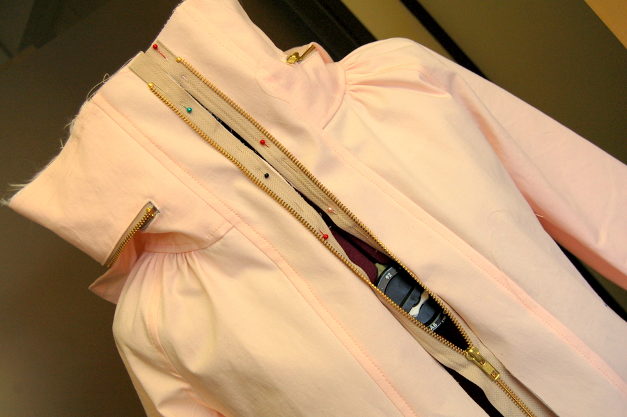 pin the other side of the zipper too