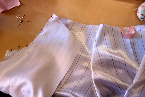 sew sleeves to back and front