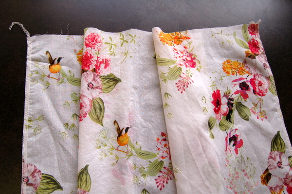finish side seams of skirt front