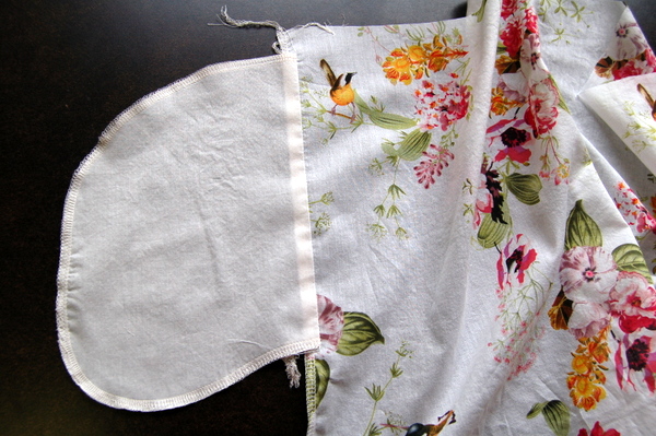 sew seam with 3/8" (1cm) seam allowance