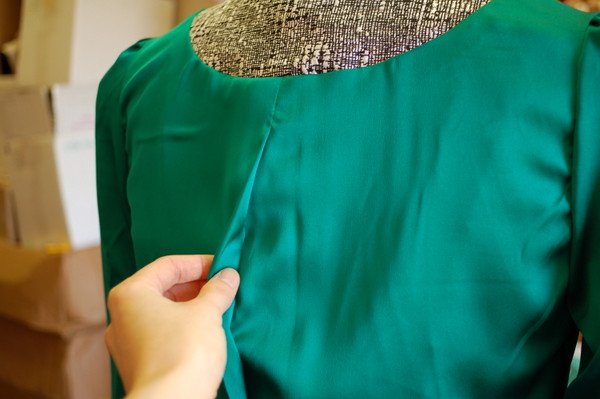 cordova jacket has pleat at centre back lining for ease