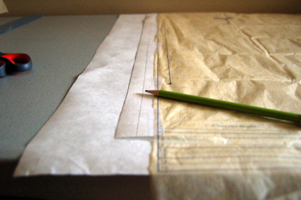 draw line all the way to bottom of skirt front