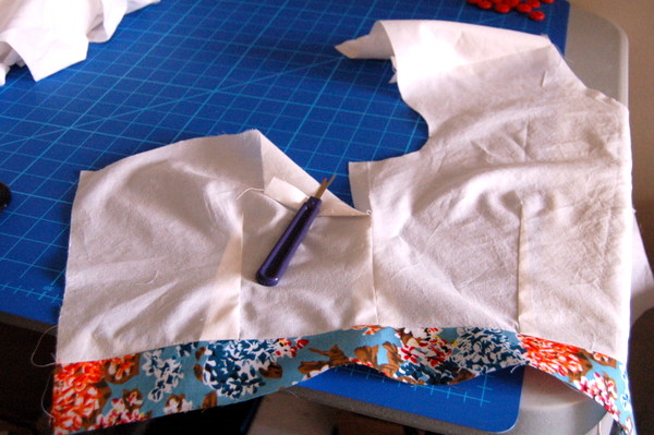 button front cambie dress lining