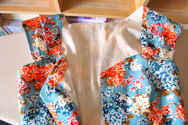 button front cambie dress
