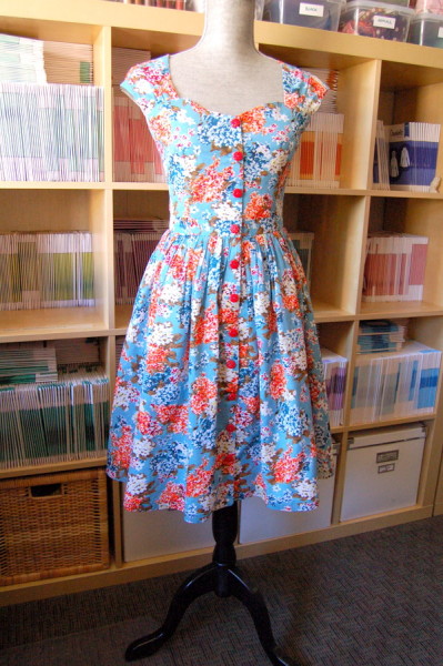 button front cambie dress