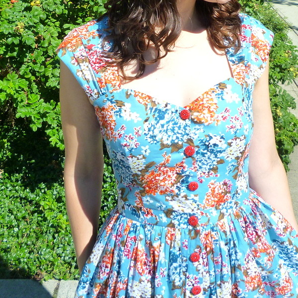 button front cambie dress