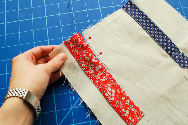 sewing a continuous bound shirt placket-7